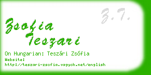 zsofia teszari business card